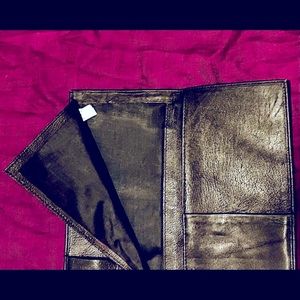 Vintage black travel document and passport holder